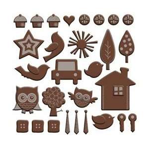  It Fundamentals Accents Self Adhesive Chipboard Shapes Owls & Birds 