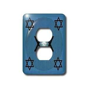     STAR OF DAVID   BLUE   Light Switch Covers   2 plug outlet cover