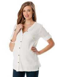 Pea in the Pod 3/4 Sleeve Belted Maternity Tunic