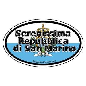  San Marino in Italian Flag Europe State Car Bumper Sticker 
