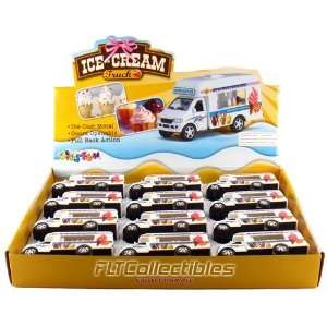   Die Cast Ice Cream Truck, Pull Back Action (White) Toys & Games