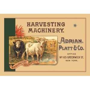   Poster Harvesting Machinery Adrian, Platt & Co.