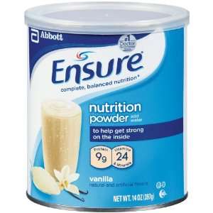  Ensure Nutrition Drink Powder, Vanilla Flavor, 14 oz Can 