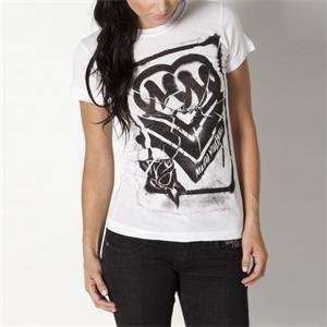  Metal Mulisha Womens Dreamer T Shirt   X Large/White 