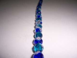 Darice BLUE AND GREEN round glass bead strand no.1987 59  