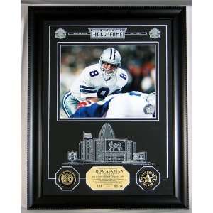  Troy Aikman Hof Archival Etched Glass Photomint Sports 