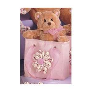   Mauve Teddy Bear in Tote Bag Mothers Day 6 1/2 Plush Toys & Games