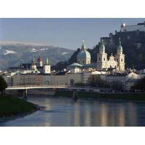 Domes of the Cathedral and Kollegienkirche and the Salzach River 