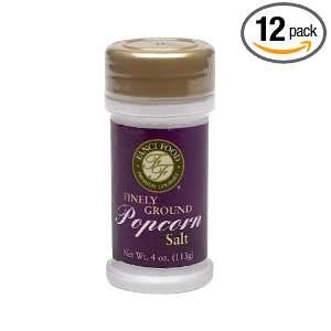 Fanci Food Popcorn Salt, 4 Ounce (Pack of 12)  Grocery 