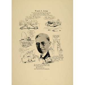  1923 Print Frank A. Alden Chicago Banker Golfer Fishing 