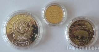 1991 MOUNT RUSHMORE GOLD SILVER PROOF COIN SET  