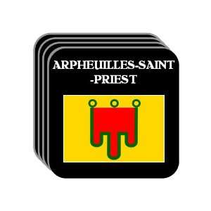 Auvergne   ARPHEUILLES SAINT PRIEST Set of 4 Mini Mousepad Coasters