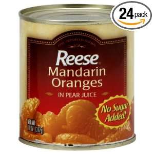 Reese Mand Segm in Pear Juice, 11 ounces (Pack of24)  