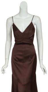 Chic DAVID MEISTER Chocolate FitFlare Gown Dress 12 NEW  