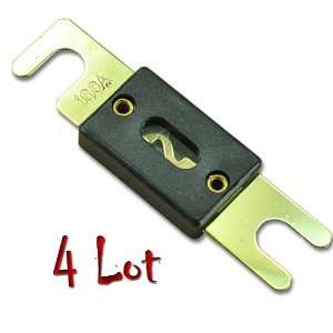   4PCS 100AMP 100A ANL Fuse Gold Plated For Car Audio