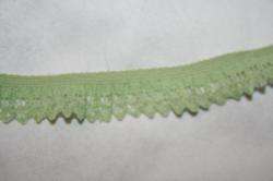   yds STRETCH Seafoam Mint GREEN ruffle elastic doll lace trim 5/8 wide