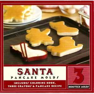  Santa Pancake Molds 3 Nonstick Molds