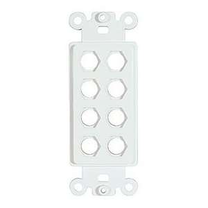 Calrad 28 180 8 Decora Style Insert with Recessed Hex Cutouts, 8 Port 
