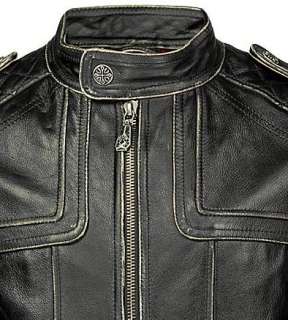 New AFFLICTION x BUCKLE Day Tripper Leather Jacket Motorcyle Cross 