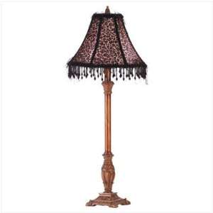  SAFARI SHADE LAMP LEOPARD PRINT DECORATIVE TABLE DESK 