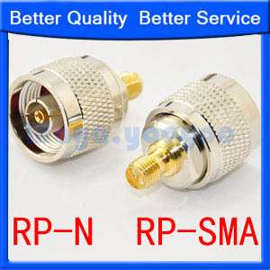 RP N plug female pin to RP SMA jack male pin connector adapter  