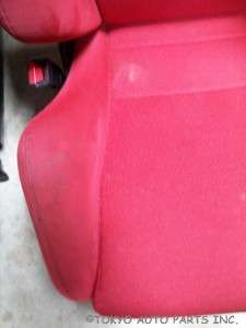 JDM RED RECARO SEATS   ACURA INTEGRA DC2 HONDA CIVIC TYPE R EK9 