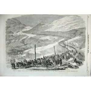   1859 General Vinoy Marching Defile Mont Cenis Hills