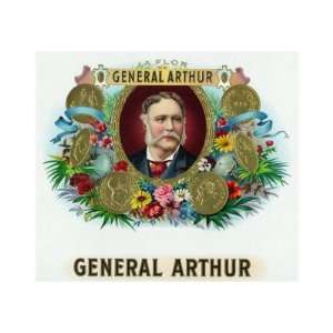 La Flor de General Arthur Brand Cigar Box Label Stretched 