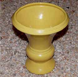 RRP Co Art Deco Roseville OH Yellow Vase  