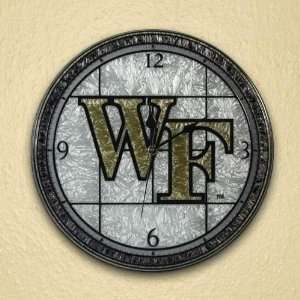  Wake Forest Demon Deacons 12 Art Glass Wall Clock Sports 