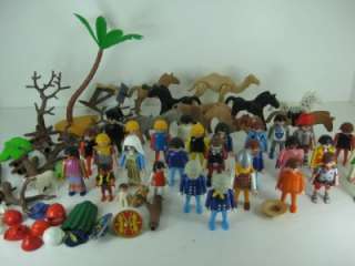 Lot Of Playmobil Trees 30 People Figures and 10 Animals Nativity 