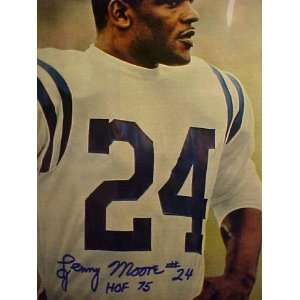 Lenny Moore Penn State Nittany Lions & Baltimore Colts Autographed 11 