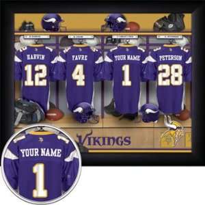 Minnesota Vikings Personalized Locker Room Print
