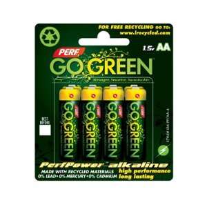   Go Green AA Batteries Eco Friendly, 8 Pack, Free Recycling