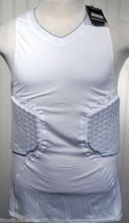 NWT Nike Pro Combat Vis Deflex Padded Basketball Shirt/Top White L 2XL 