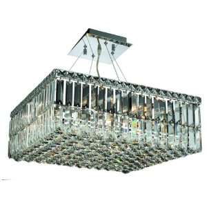 RC Maxim 7.5 Inch High 12 Light Chandelier, Chrome Finish with Crystal 