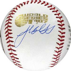  Josh Beckett Autographed 2007 World Series Baseball 