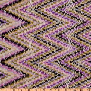 60 Wide Designer Chevron Lace Bronze/Purple Fabric By 