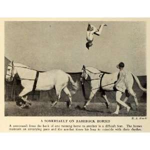  1932 Print Traditional Circus Show Acrobat Somersault 