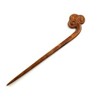 Crystalmood Handmade Mahogany Rosewood Carved Hair Stick Propitious 7 