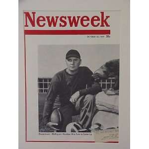 Bennie Oosterbaan Michigan Football October 10 1949 Newsweek Magazine 