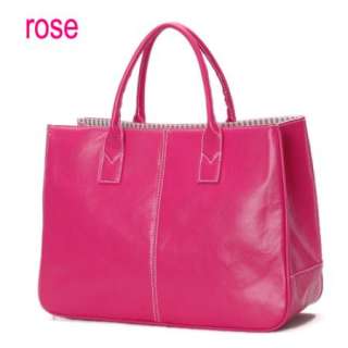 Rose Fashion Female Leather Commuter Bag OL Handbag Single Shoulder 