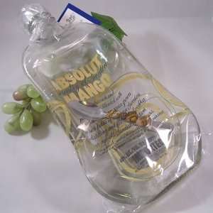   Recycled Absolut Mango Bottle Serving Dish with Spoon 