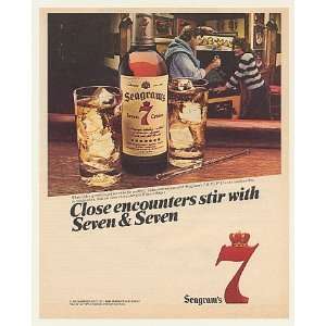  1983 Seagrams Seven Crown Pac Man Video Game Print Ad 