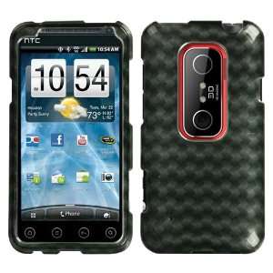 HTC EVO 3D Protector Cover, 2D Silver, Metal Plaid Cell 
