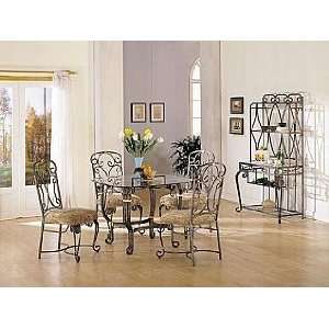  Acme Furniture Glass Top Dining Table 6 piece 08985 set 