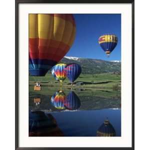  Hot Air Balloons, Snowmass, CO Collections Framed 