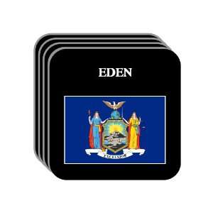  US State Flag   EDEN, New York (NY) Set of 4 Mini Mousepad 