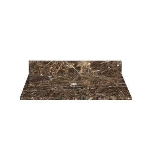   Marble Vanity Top for Vessel Sink with Backsplash Finish Galala Beige