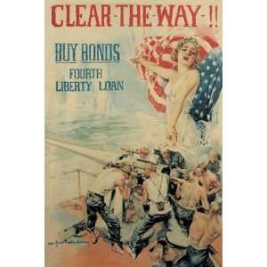  Clear the Way Buy Bonds   Fourth Liberty Loan   Poster by 
